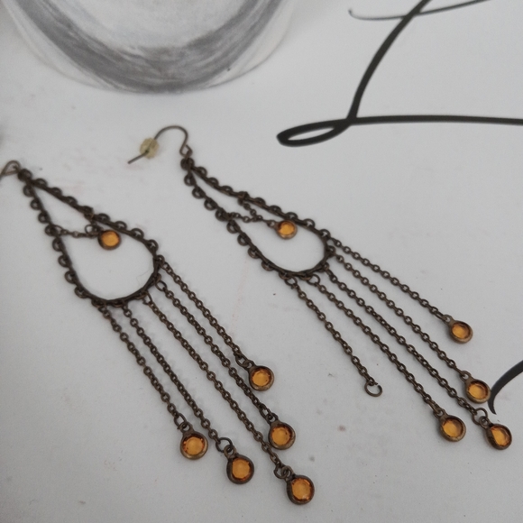 Vintage Yellow Floral Stone Ring+ Free Earrings - Picture 6 of 6